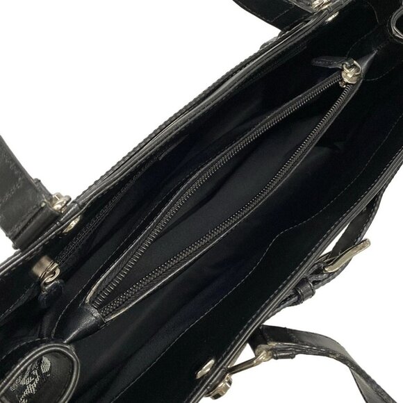 Auth DIOR/ChristianDior Trotteur - Dark Navy Cream Jacquard Leather Tote Bag - Picture 16 of 16